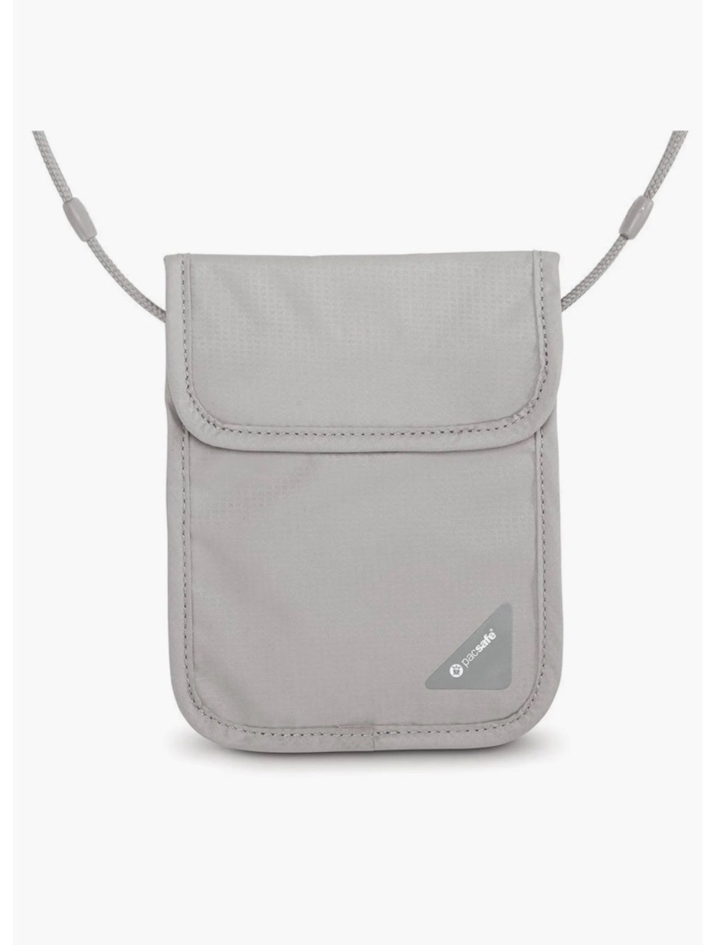 EUC Pacsafe Gray Coversafe 75 Travel Neck Pouch -RFID-Blocking Passport Bag